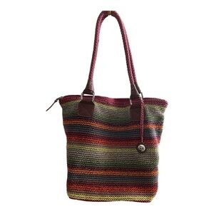 The Sak Cambria Large Rainbow Crochet Tote